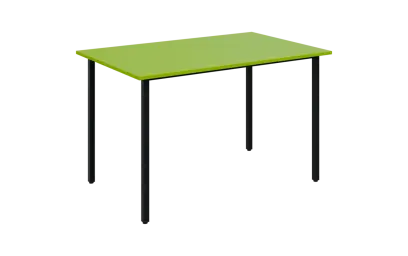 JSB 120N Jídelní stůl 1200 x 800 mm, deska jarní zeleň / podnož černá